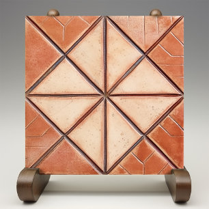 Azulejo Triángulos de Terracota Acento de Pared Rústico