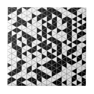 Azulejo Triángulos geométricos modernos de blanco gris neg