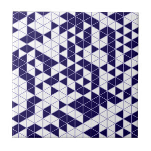 Azulejo Triángulos geométricos modernos de lavanda morada 