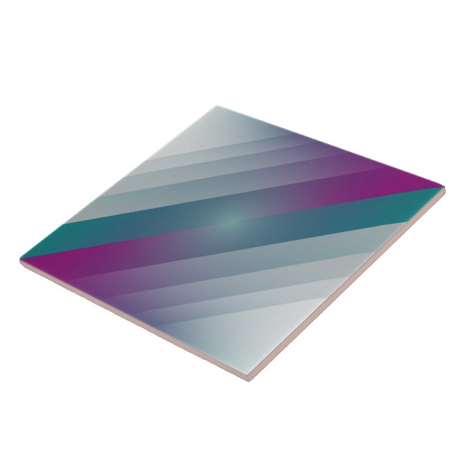 Azulejo Triángulos grises magenta verde azulados (Lado)