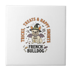 Azulejo Trickster Bulldog Francés de Halloween