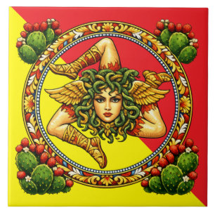 Azulejo Trinacria siciliana