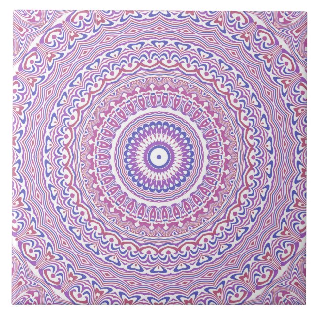 Azulejo Trippy Hippie Boho Groovy Bohemian Kaleidoscope (Frente)