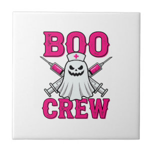 Azulejo Tripulación de Boo Enfermera Fantasma Halloween