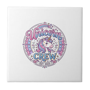 Azulejo Tripulación de Unicornio Diseño juguetón bajo dema
