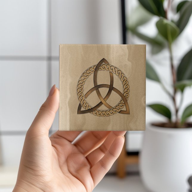 Azulejo Triquetra Celular Trinity Knot Tile Cerámico (Evoke ancient charm with this Celtic-inspired ceramic tile. 🍀✨ #TimelessElegance #CelticDesign)