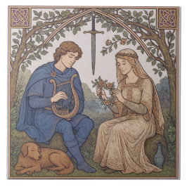 Azulejo Tristán e Isolda