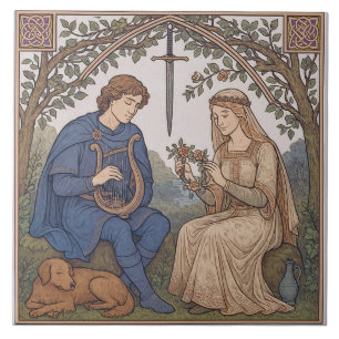 Azulejo Tristán e Isolda