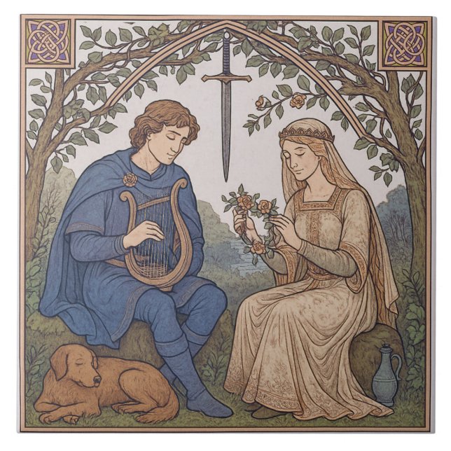 Azulejo Tristán e Isolda (Frente)