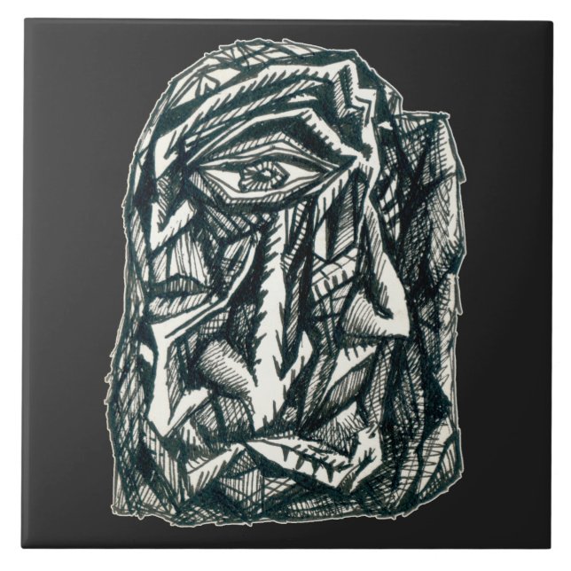 Azulejo Triumvirato, dibujo de tinta (Frente)