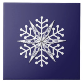 Azulejo Trivato de Kayak Snowflake
