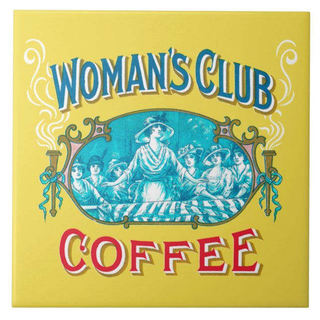 Azulejo Trivet de café del club femenino (Frente)