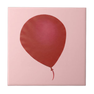 Azulejo Trivet de mosaico de pintura de globo rojo