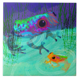 Azulejo Trivet de rana