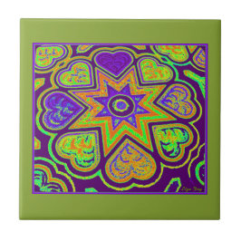 Azulejo Trivet/Tile de 'Púrpura Pasión'