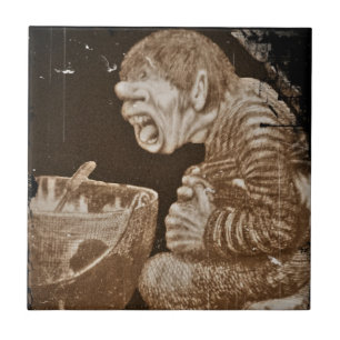 Azulejo Troll con Cauldron gigante