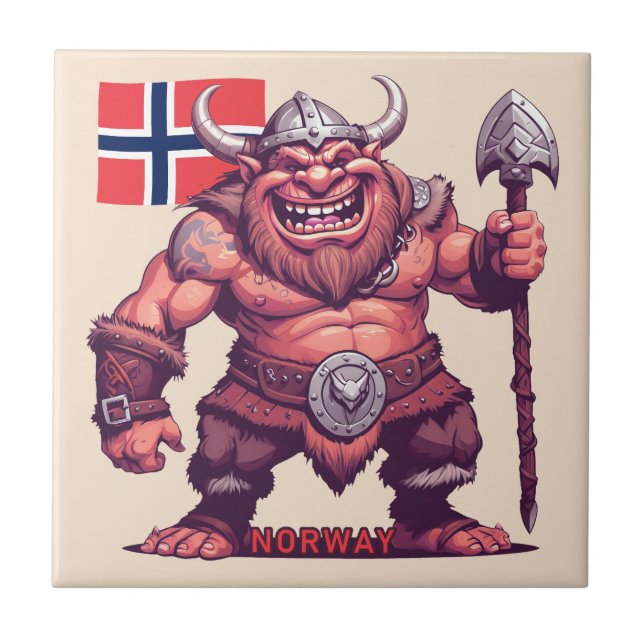 Azulejo Troll noruego (Frente)