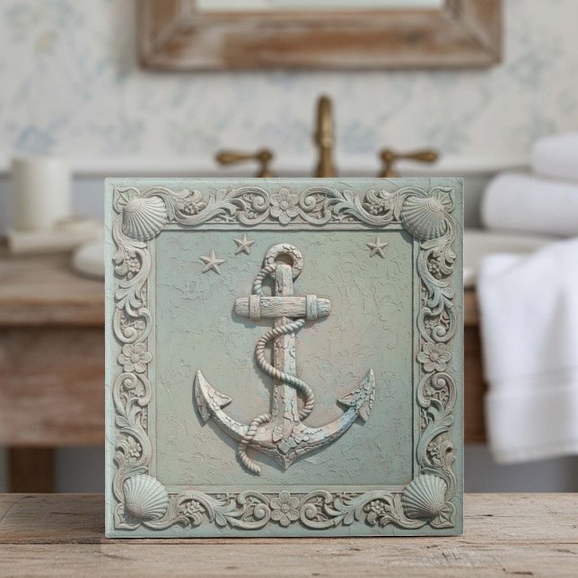 Azulejo Trompe L'oeil Marine Life Anchor ID1190c (Subido por el creador)