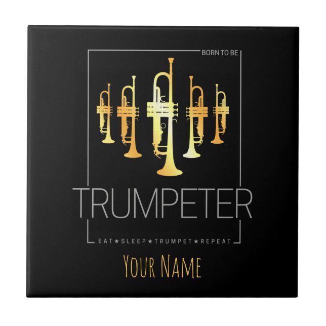 Azulejo Trompeta nacida como trompeta para músicos (Frente)