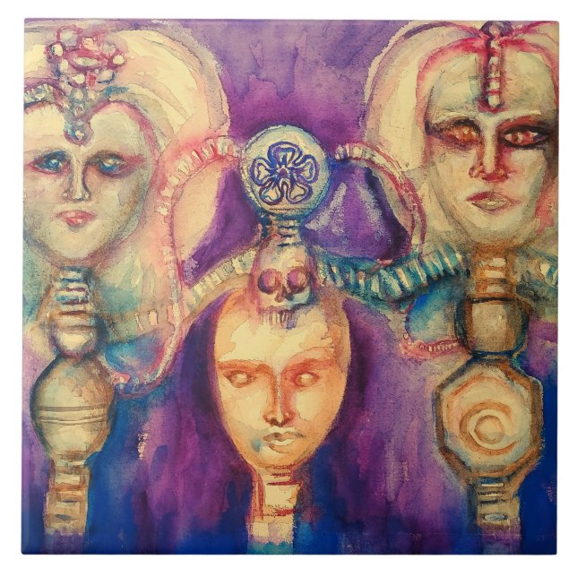 Azulejo TRONEO DE SILICONO acuarela (Frente)