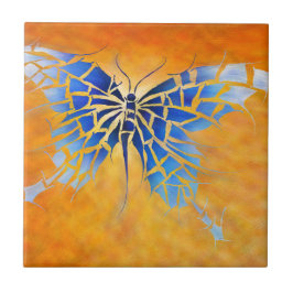 Azulejo Tropenillo V1 - la mariposa azul