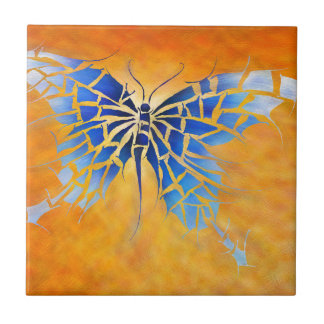 Azulejo Tropenillo V1 - la mariposa azul
