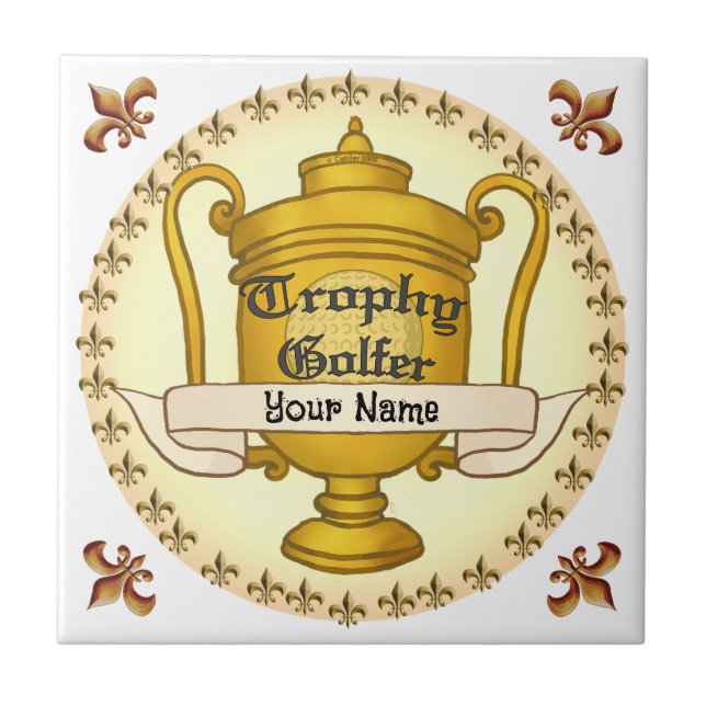 Azulejo Trophy Golfer (Frente)