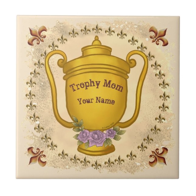 Azulejo Trophy Mom (Frente)