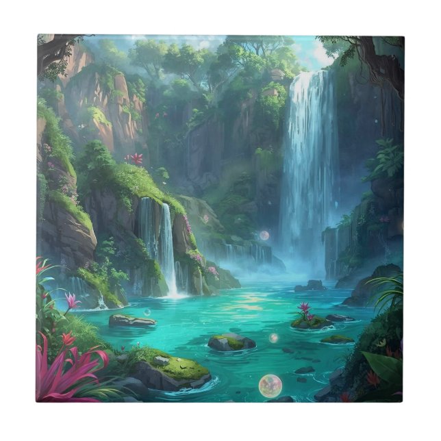 Azulejo Tropical Falls & Crystal Glow (Frente)