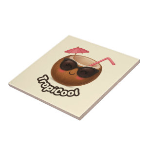 Azulejo TropiCool Coconut - Fun Tropical Cerámica Tile