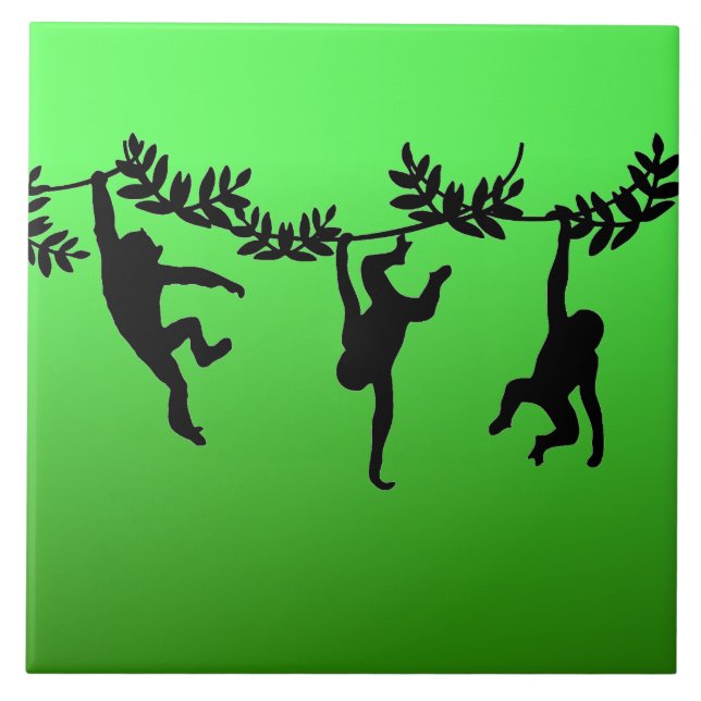 Azulejo Troya de monos (Frente)