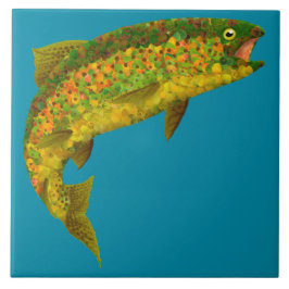 Azulejo Trucha arco iris de hoja de lápiz 3