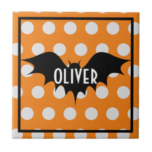 Azulejo Truco de Halloween o tratamiento monograma persona