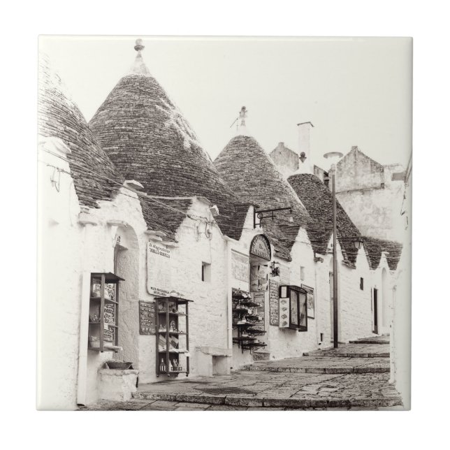 Azulejo Trulli de Alberobello en Apulia (Frente)