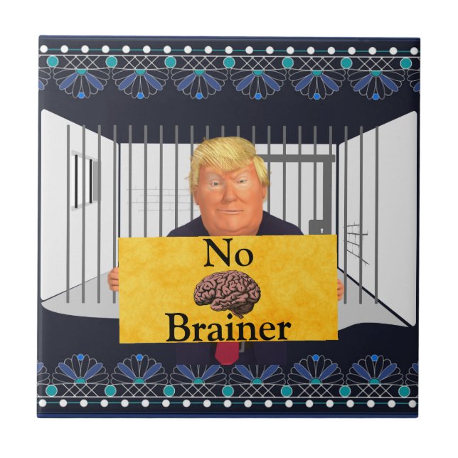 Azulejo Trump No Brainer Ceramic Tile (Frente)