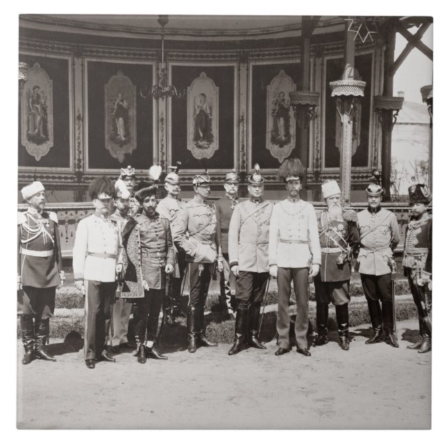 Azulejo Tsar Nicolás II (1868-1918) que se coloca en el (Frente)