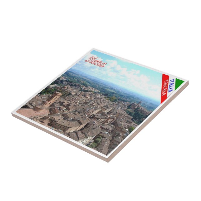 Azulejo TSC044 Vista aérea de SIENA, Toscana, (Lado)