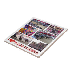 Azulejo TSC061 SIENA I Love The Palio, Toscana,