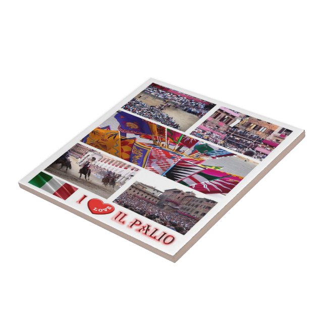 Azulejo TSC062 SIENA, El Palio Que Amo, Mosaico, (Lado)