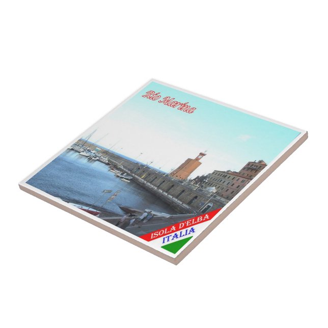 Azulejo TSC071 RÍO MARINA, Toscana de la isla ELBA, (Lado)