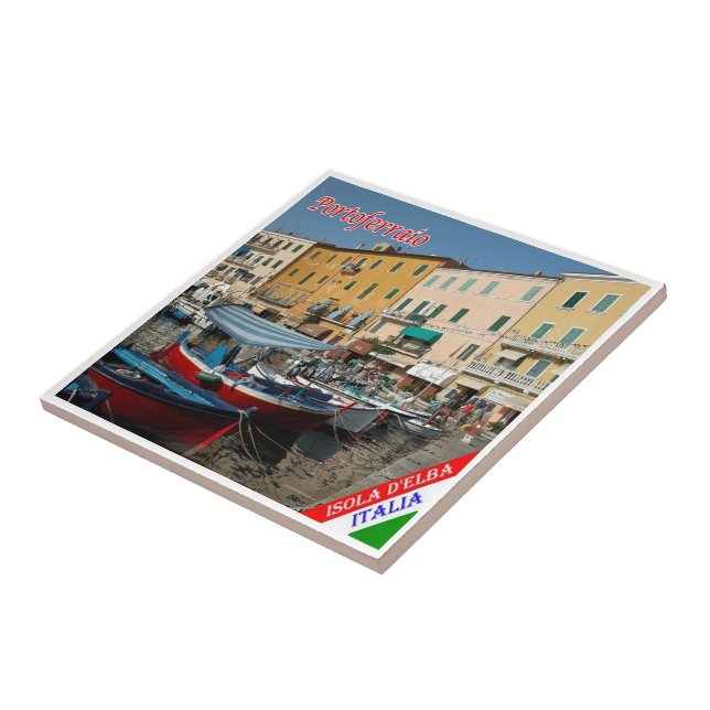 Azulejo TSC074 Isla PORTOFERRAIO ELBA, Toscana, (Lado)