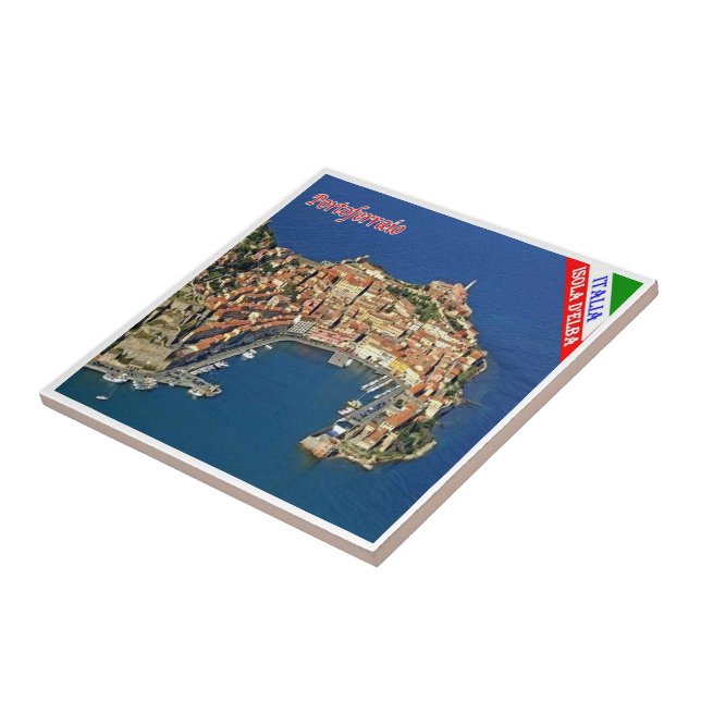 Azulejo TSC076 Isla PORTOFERRAIO ELBA, Toscana, (Lado)