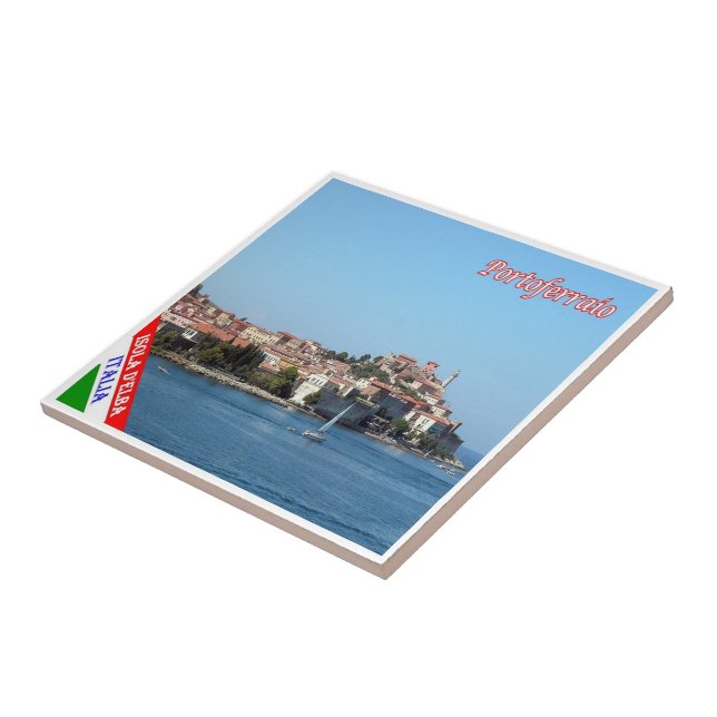 Azulejo TSC077 Isla PORTOFERRAIO ELBA, Toscana, (Lado)