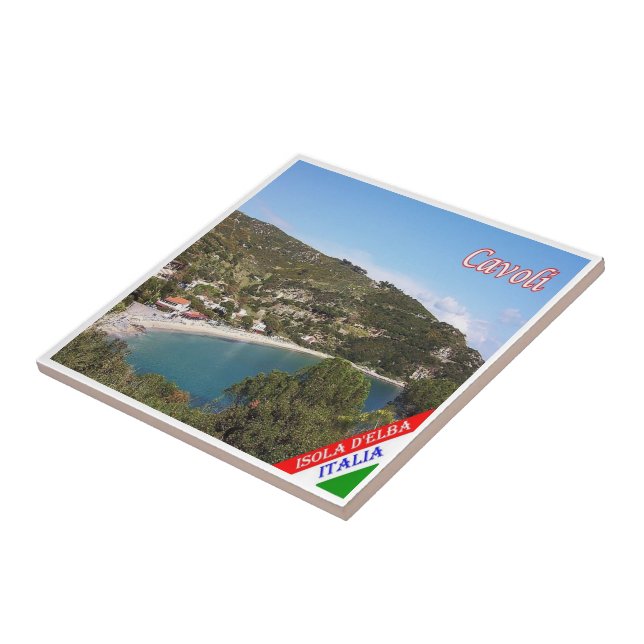 Azulejo TSC083 CAVOLI, Isla ELBA, Toscana, (Lado)