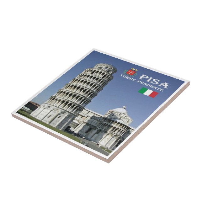 Azulejo TSC096 LEANING TOWER of PISA, Toscana, (Lado)