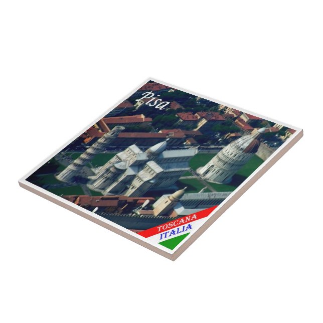 Azulejo TSC102 PISA, Campo de los Milagros, Toscana, (Lado)