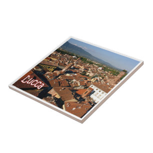 Azulejo TSC110 LUCCA, Panorama, Toscana, Italia,