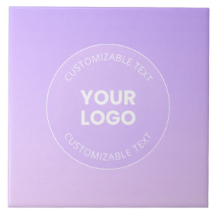 Azulejo Tu Logotipo Gradiente sutil de lavanda ombré
