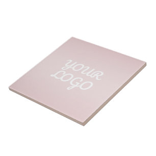 Azulejo Tu logotipo y elegante ombre rosa claro moderno