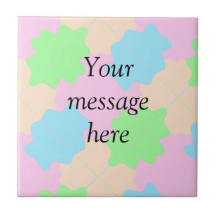 Azulejo Tu mensaje aquí agregar texto nombre boho colorido